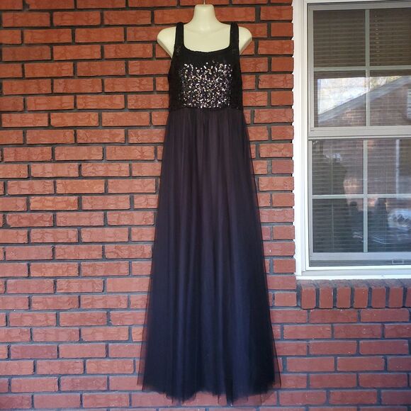Ever-Pretty Dresses & Skirts - Ever Pretty Maxi Dress XL 10 Black Tulle Sequin Evening Gown Witchy Whimsigoth